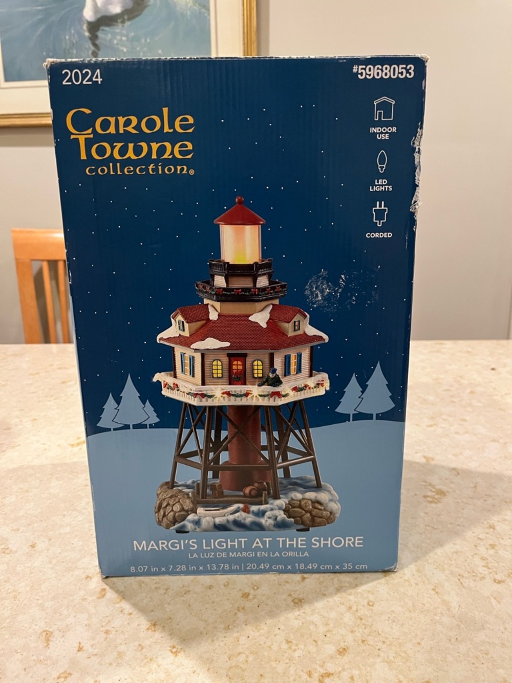 "Margi's Light at the Shore" Decorative Lighthouse - Red